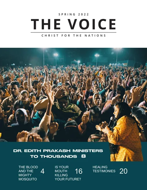 Cover of The Voice, Spring 2022: Dr. Edith Prakash ministers to thousands