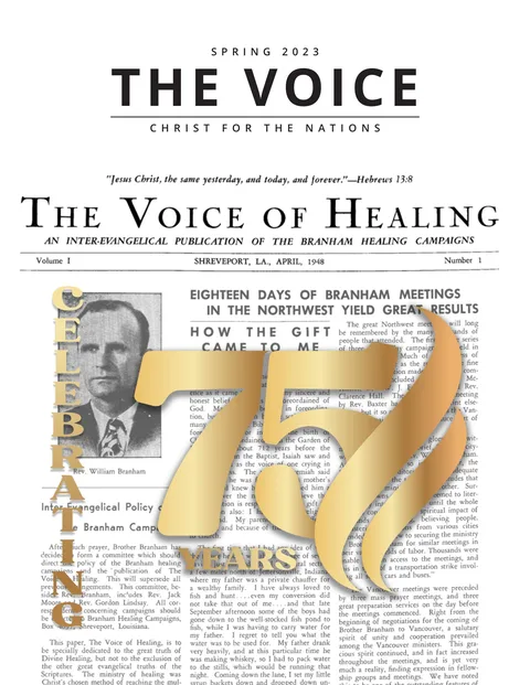 Cover of The Voice, Spring 2023: Celebrating 75 years: The Voice of Healing